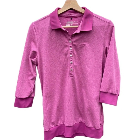 Nike Tops - Nike Hold women’s pink polo shirt medium